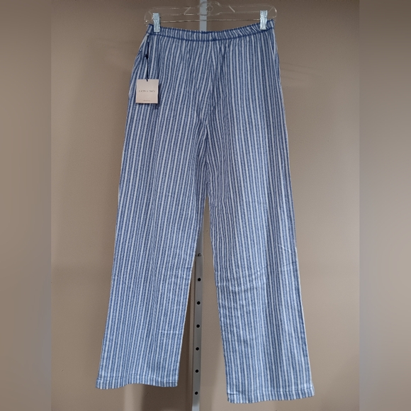 Happily Grey Women's (Size S) Gray-Blue Stripe Pajama Pants (NWT) - Picture 4 of 14